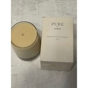 Pure by Chico's Gardenia Premium Soy Candle 10 oz Glass Jar Boxed